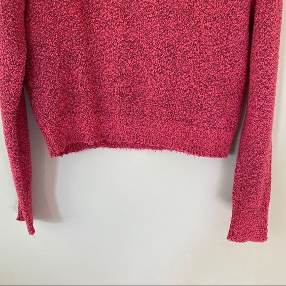 Noisy May - Textured Crop Pink/Black Sweater - Picture 8 of 13